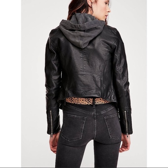 NWT Free People New Dawn Vegan Leather Jacket - Picture 7 of 10